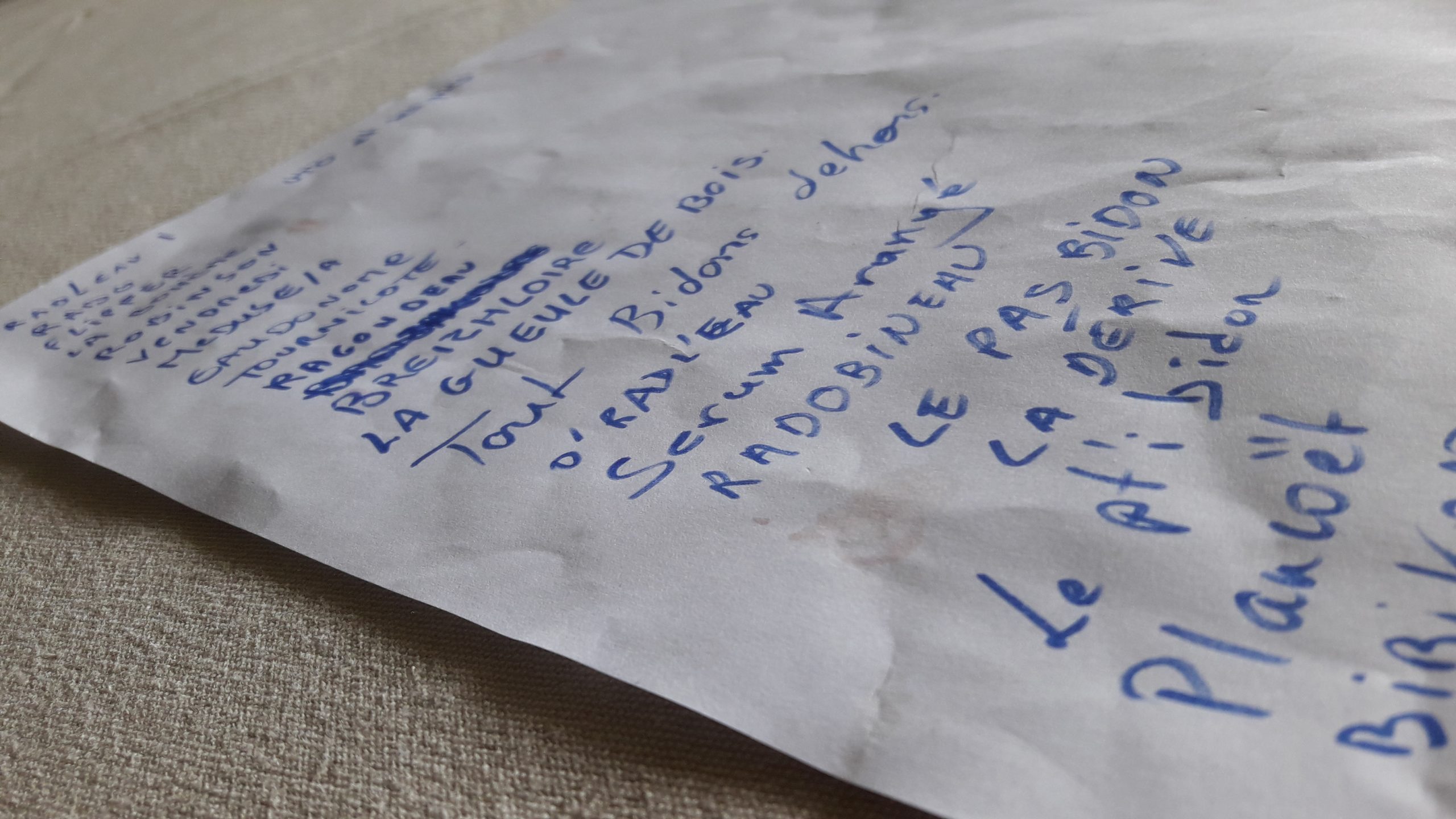 liste nom pour radeau
